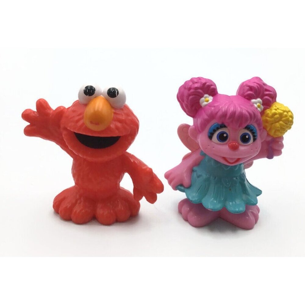 Sesame Street 5 Figures Lot 3" Hollow Hard Plastic Oscar Abby Cookie Grover Elmo - Picture 5 of 8